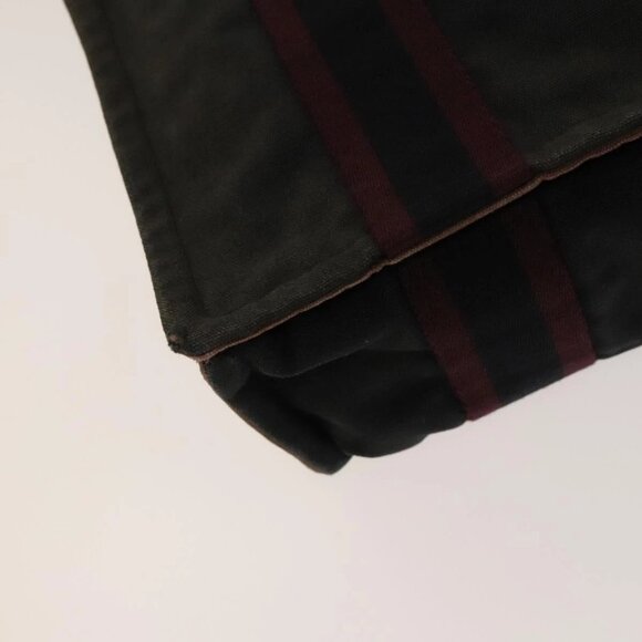 HERMES Fourre Tout Bag Canvas 2Set Black Brown Auth bs23479 - Picture 5 of 13